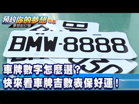 車牌尾數3|車牌數字怎麼選，快來看車牌數字吉凶對照表